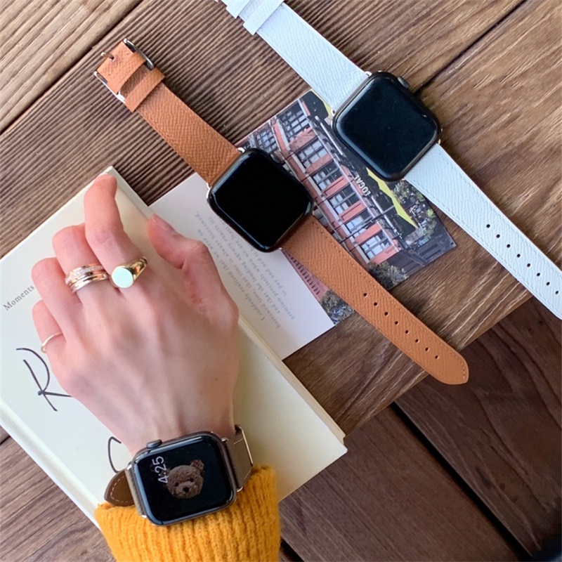 Dây Đeo Bằng Da Dành Cho iWatch Series 8 7 6 SE 5 4 3 2 1 41mm 45mm 38mm 42mm 40mm 44mm