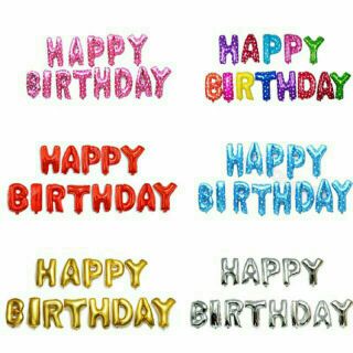Bóng chữ Happy Birthday trang trí sinh nhật