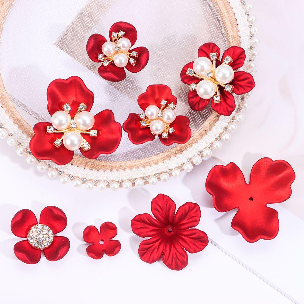 Set 5 Kẹp Tóc Bằng Hợp Kim Trang Trí Nút Áo Xinh Xắn