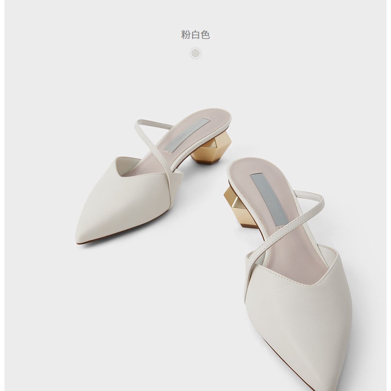 Giày sục nữ cao gót đế kim cương 5cm, dép sục nữ quai mảnh mũi nhọn phong cách Vintage, Lisa M76