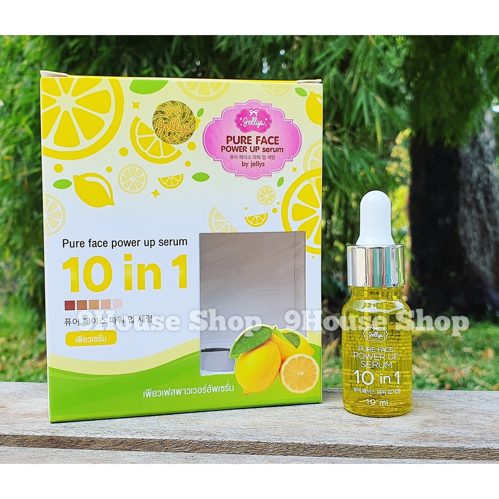 01 Chai Serum Chanh Jellys PURE FACE Power Up 10 in 1 Thái Lan 10ml