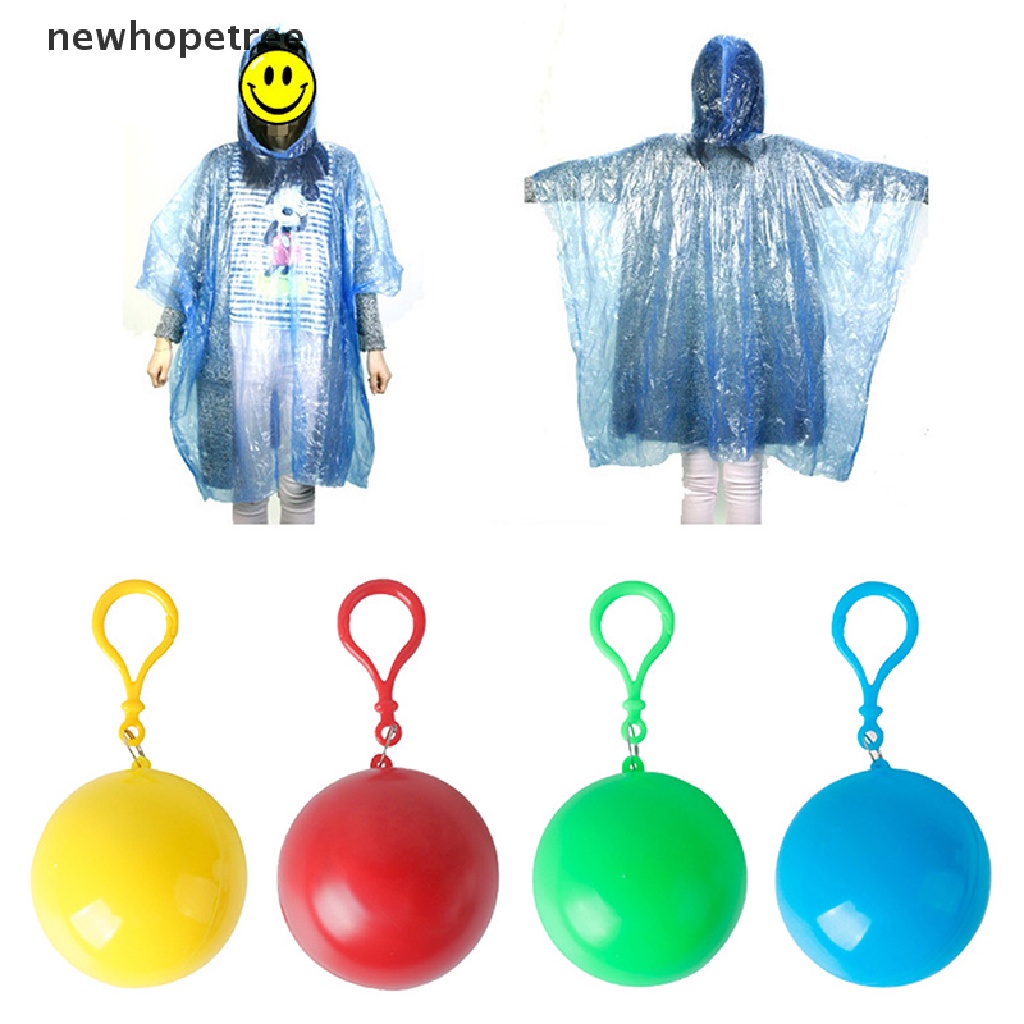 Áo Mưa Poncho Khẩn Cấp Có Mũ Trùm Dùng Một Lần Chống Thấm Nước Cho Người Lớn