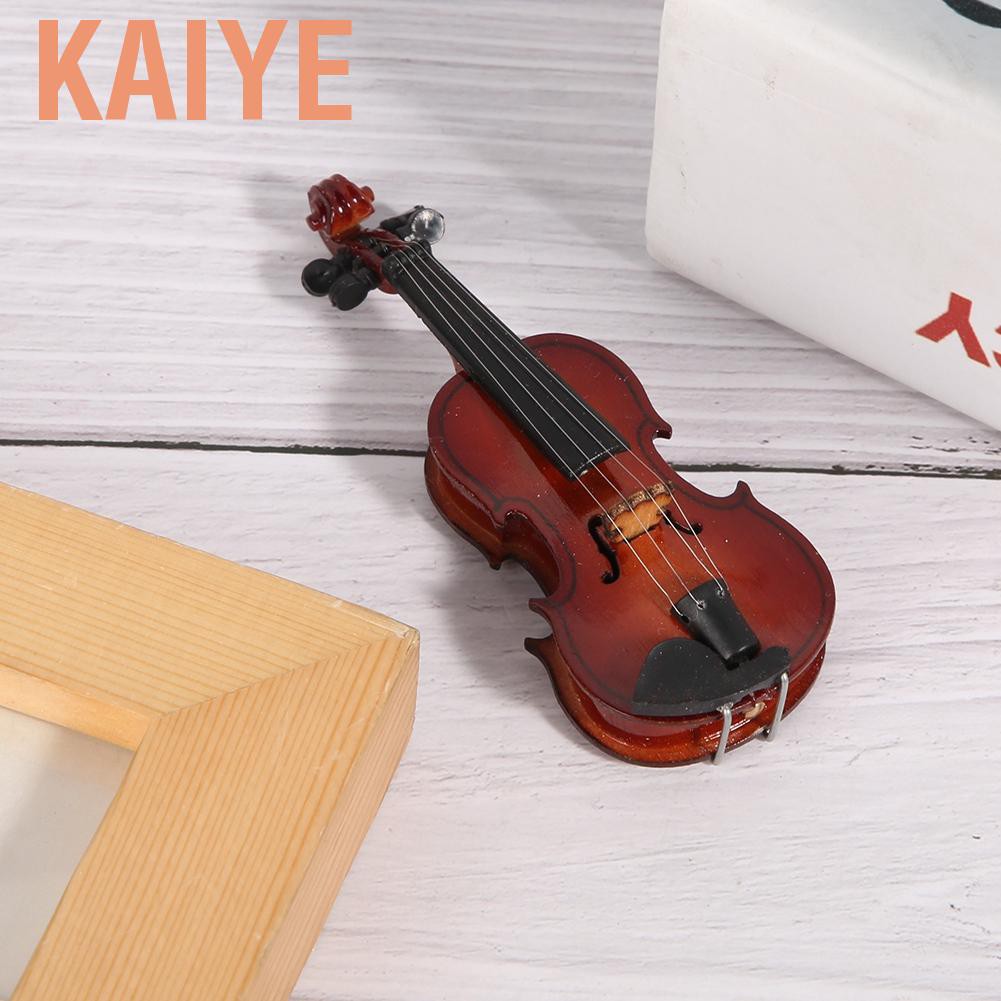 Mô Hình Đàn Violin Bằng Gỗ Phong Cách Cổ Điển Trang Trí Nhà Búp Bê