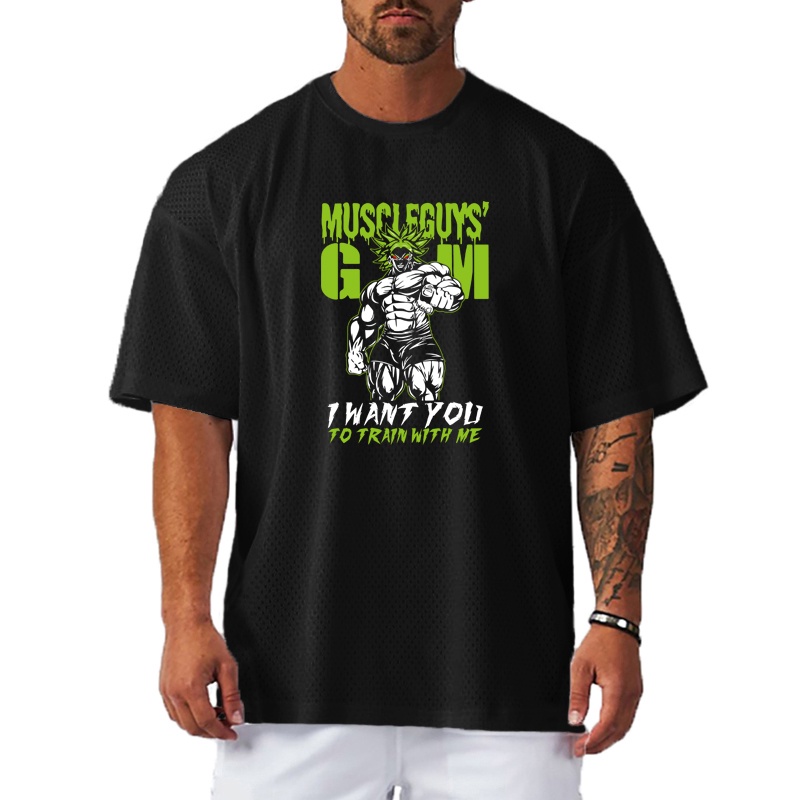 Áo Thun Thể Thao Tay Ngắn Phối Lưới Khô Thoáng Nhanh Thời Trang Cho Nam