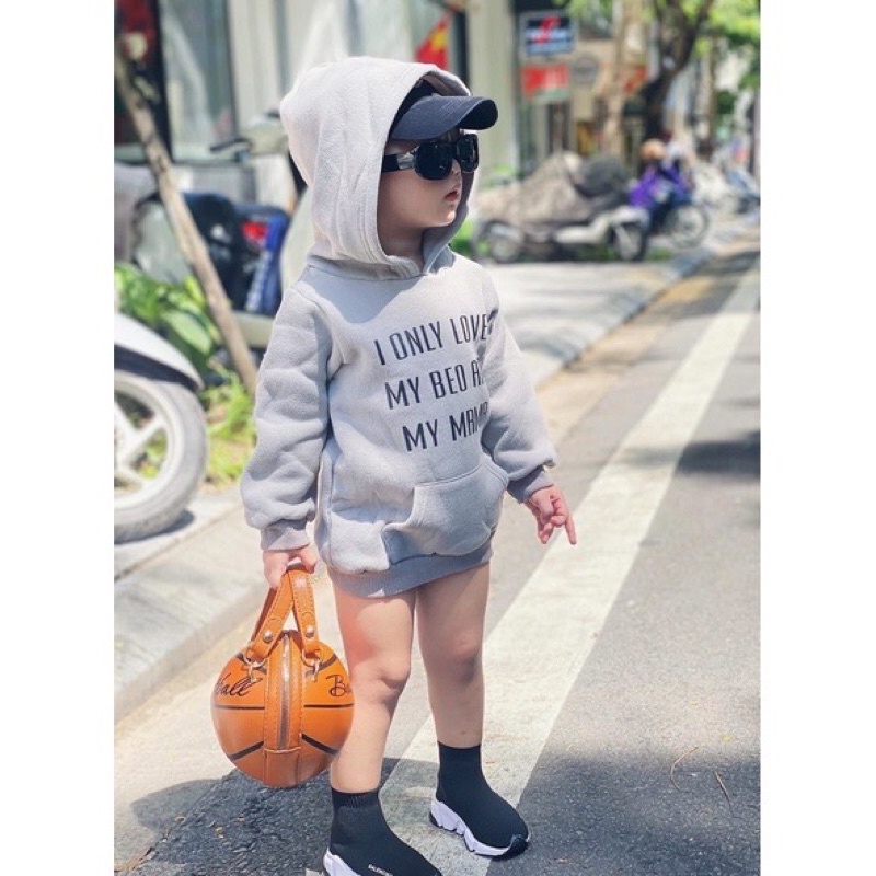 Áo hoodie dáng dài cho bé gái và trai