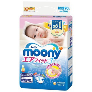 Tã dán/quần moony size nb90/s84/m64/l54-m58/l44/xl38/xxl26