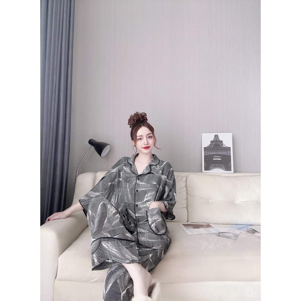 Đồ bộ Pijama nữ tay cánh dơi lụa 100D freesize 72kg | BigBuy360 - bigbuy360.vn