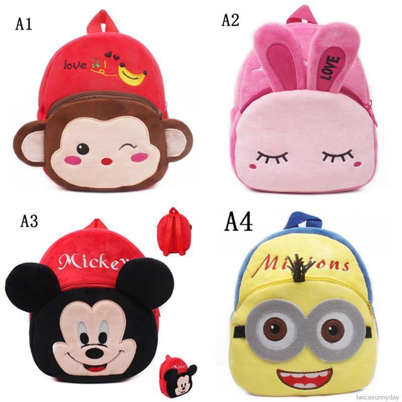 Children Boy Gril Plush Cartoon Backpack