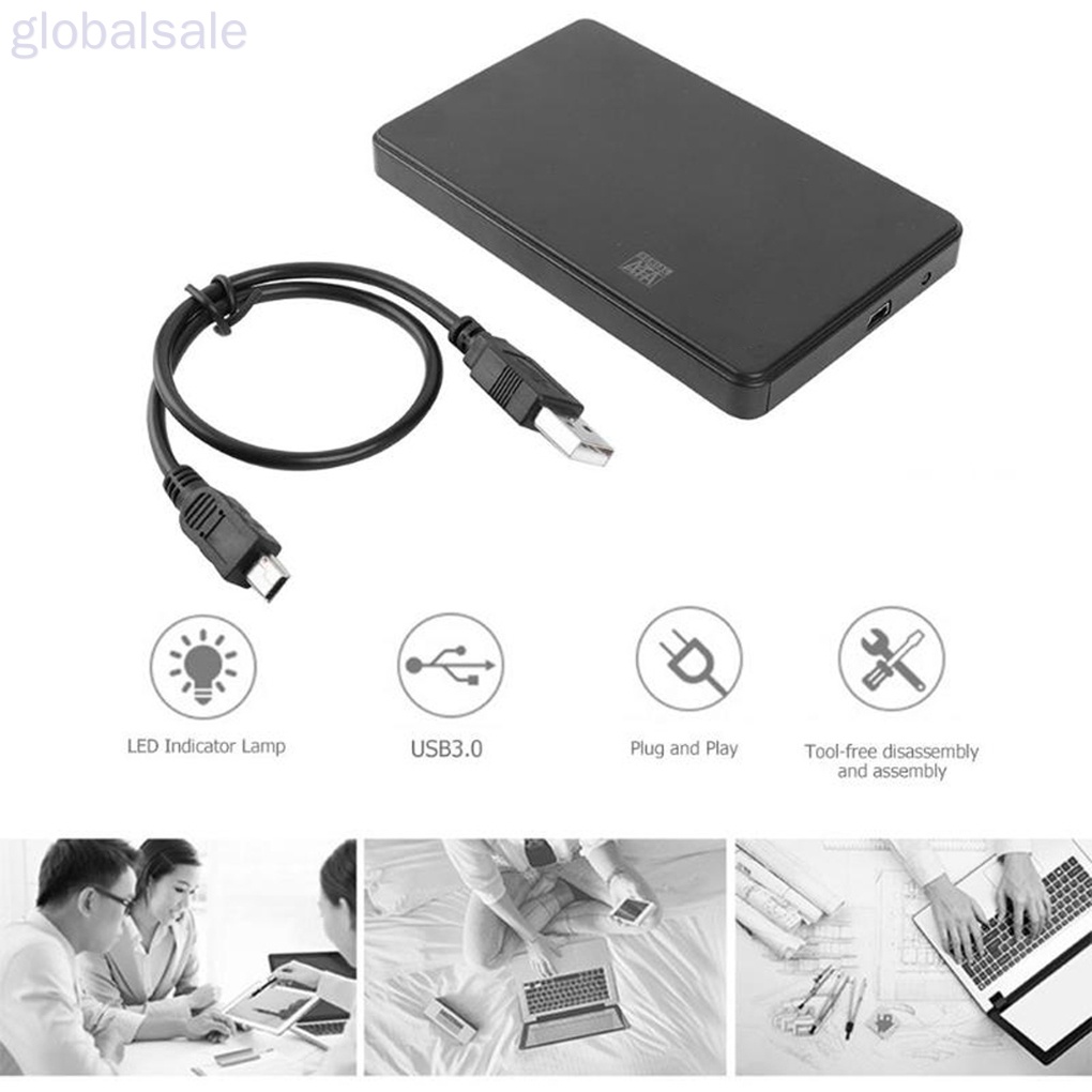 Hộp Đựng Ổ Cứng Ngoài Hdd Sata Sang Usb2.0 2.5 Inch Kèm Cáp Usb 2.0