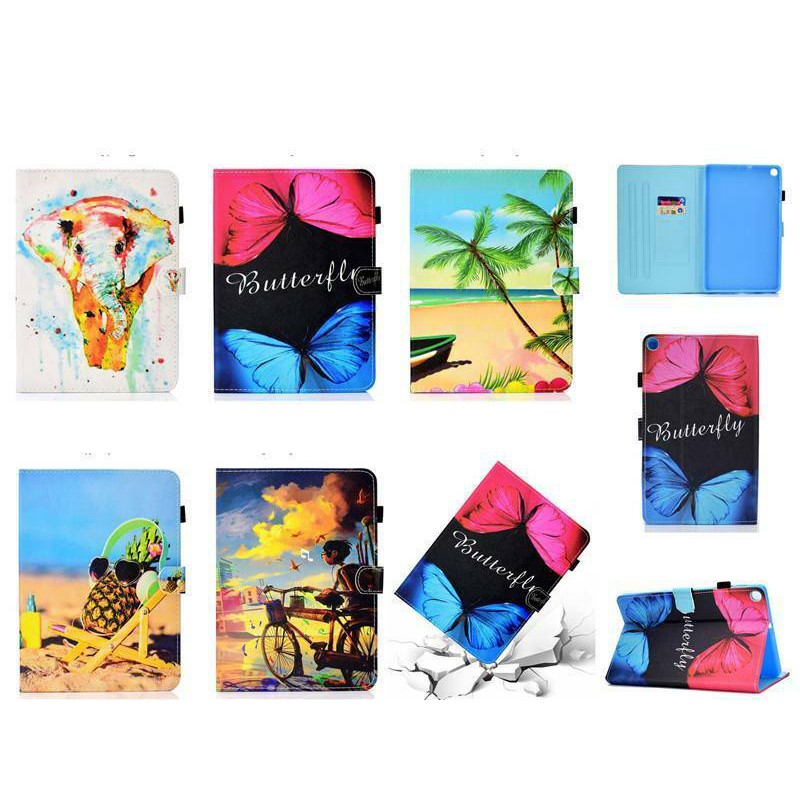 For Samsung Galaxy Tab A 10.1 2019 SM-T515 SM-T510 PU Leather Case Butterfly Cover