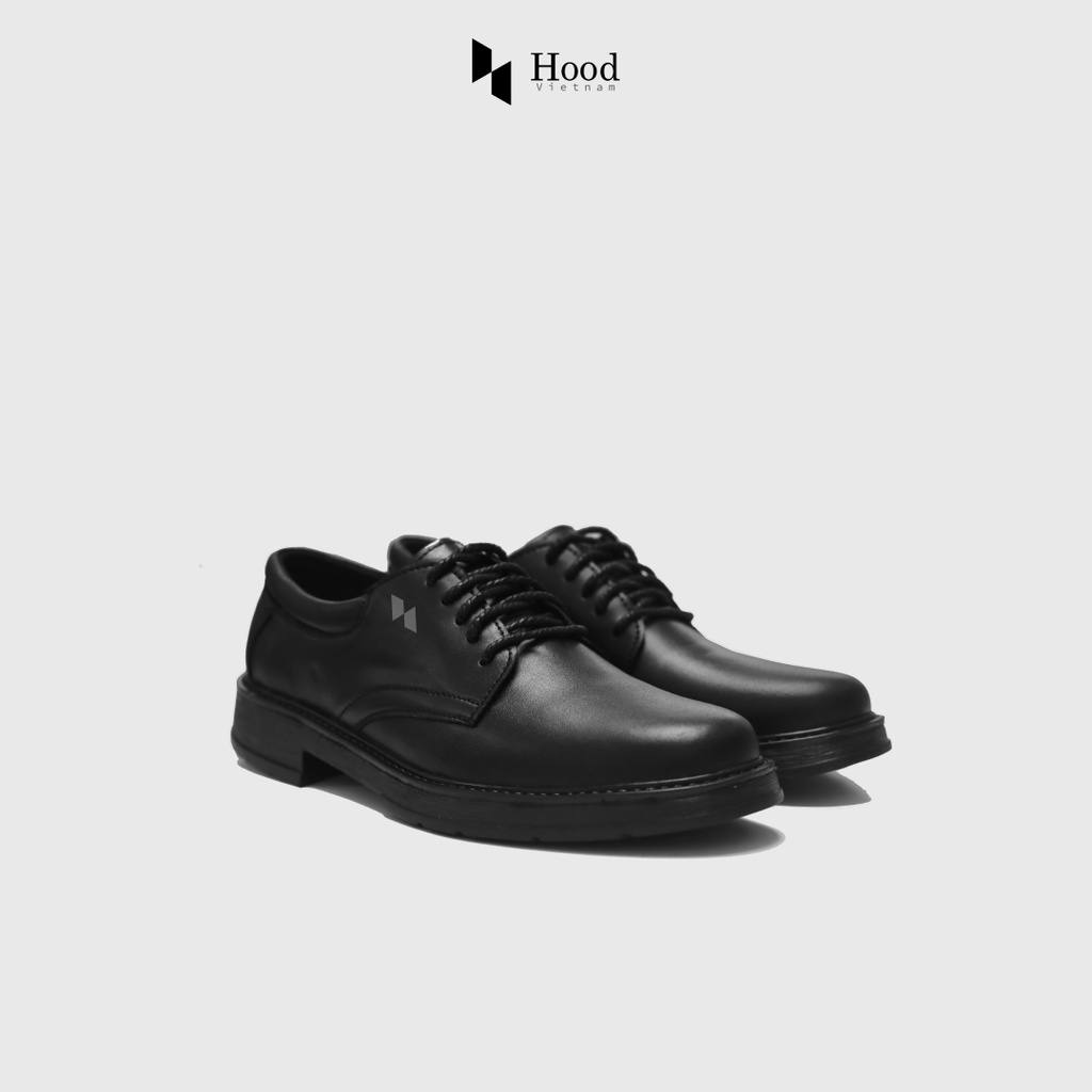 Giày Derby Hood nam da bò - Đế cao su đúc nguyên khối - Bảo hành 12 tháng