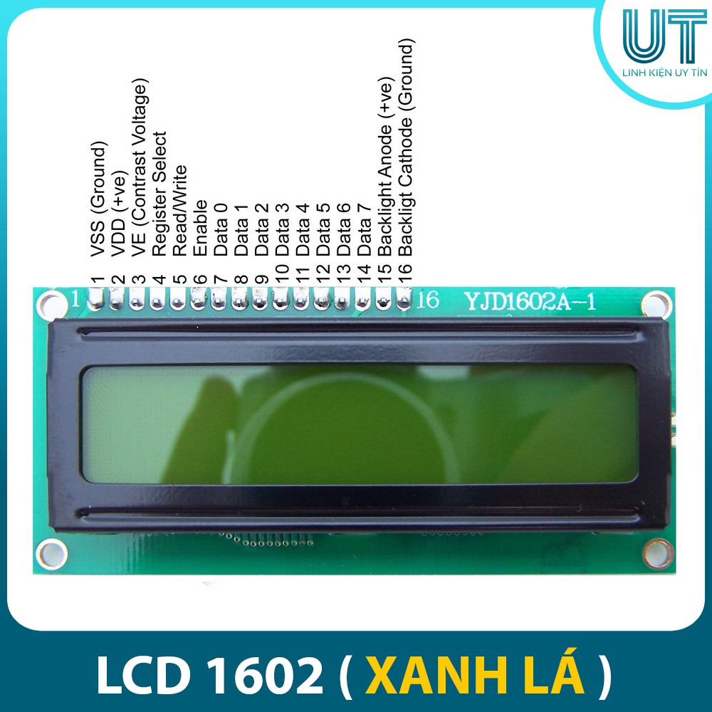 Màn hình LCD1602 - 5V Xanh Lá