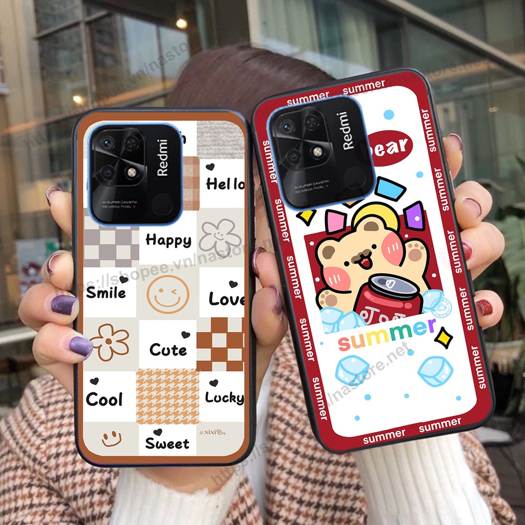 Ốp lưng Xiaomi Redmi 9C / Redmi 10c trái tim gấu cute thể thao cá tính, giá rẻ