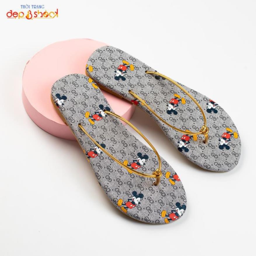 Dép kẹp nữ quai dây thời trang hình Micky Hot trend có size lớn 42 43