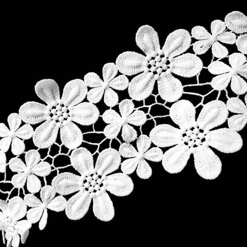 Cuộn Dây Ruy Băng Phối Ren Màu Trắng Dùng Làm Đồ Thủ Công DIY