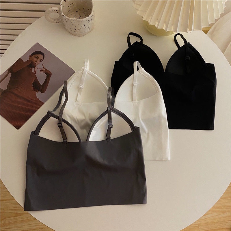 Áo Ống Bằng Lụa Mát Thiết Kế Dây Đan Lưng Thời Trang Mùa Hè Cho Nữ