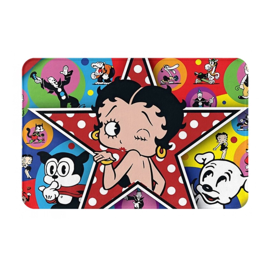 Thảm Lót Cửa Ra Vào / Cửa Ra Vào 24 "X 16" In Họa Tiết Betty Boop Cá Tính Trang Trí Nhà Cửa