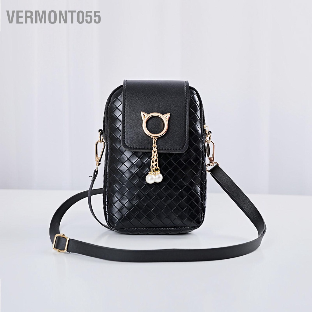 Vermont055 Túi đeo vai nhỏ Da PU thời trang Ins Style Ví điện thoại di động dành cho phụ nữ