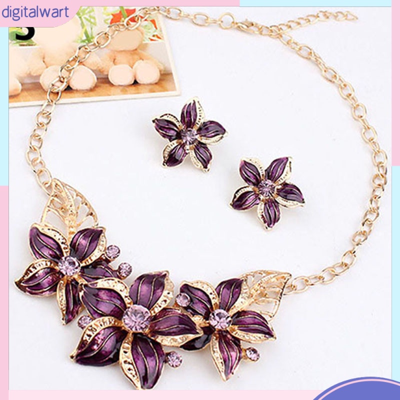 Dây chuyền mặt hoa đính đá thời trang cho nữ