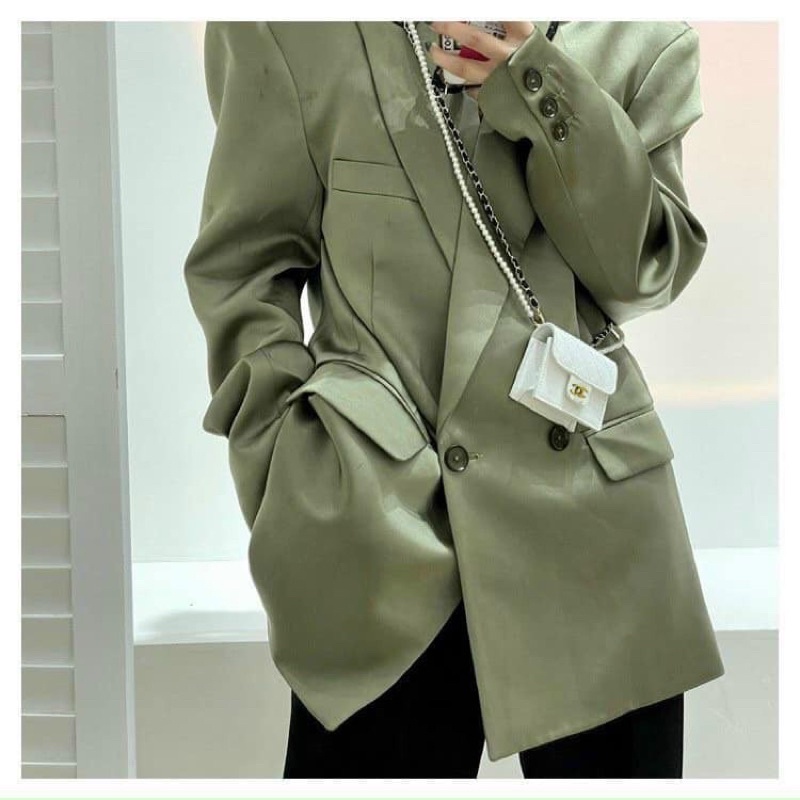 Túi Mini Đeo Chéo Phối Dây Ngọc, Túi Xách Nữ Tag X