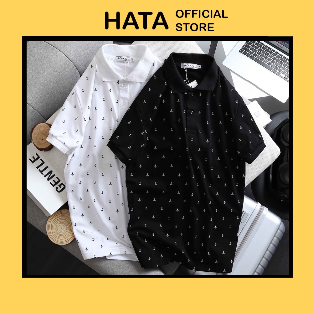 Áo Thun Nam Polo Cổ Bẻ Chất Liệu Cao Cấp 233 Họa Tiết Mũi Neo Siêu Thấm Hút Mồ Hôi Cực Hot