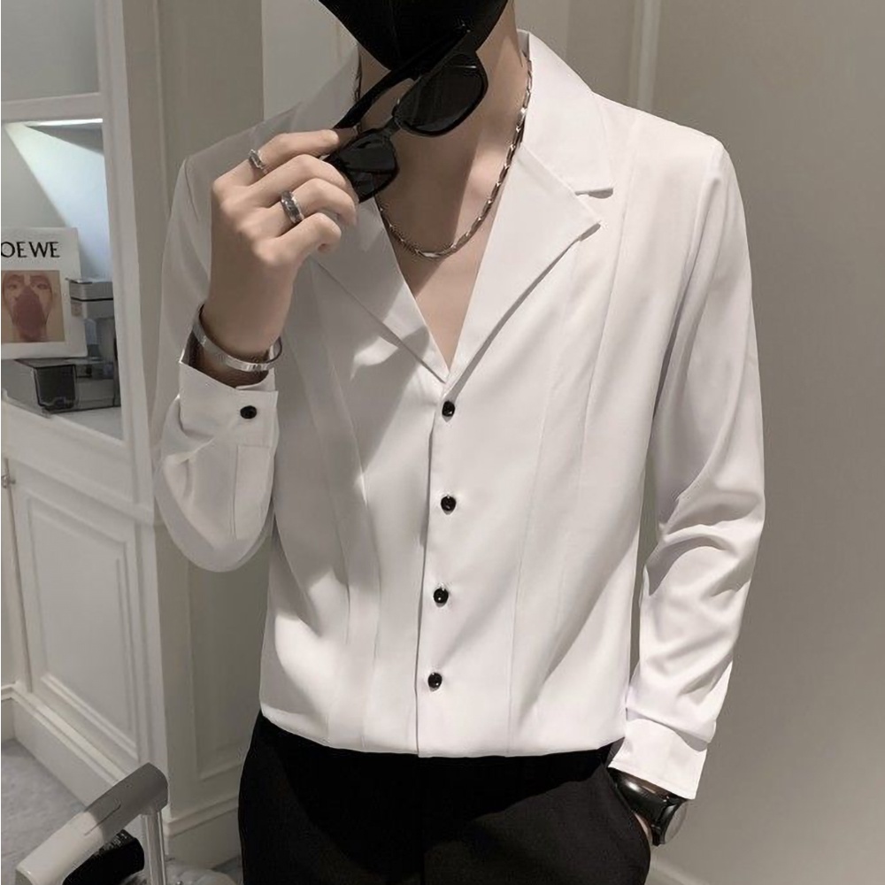 Áo sơ Mi, Áo sơ Mi Nam dài tay cổ vest chất liệu Cotton cao cấp, mát mẻ, thấm mồ hôi, không nhăn, không nhàu,mã N34