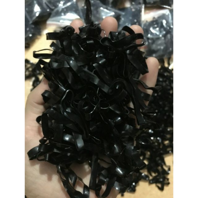 Túi Chun Nịt Buộc Tóc Màu Nâu, Đen Dày Dặn