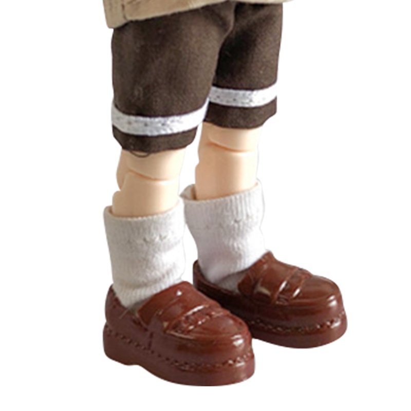 Giày da cho búp bê BJD ob11 1/12