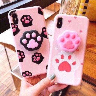 ốp lưng iphone có gắn chân mèo vừa dễ cầm vừa làm giá đỡ đủ mã iphone