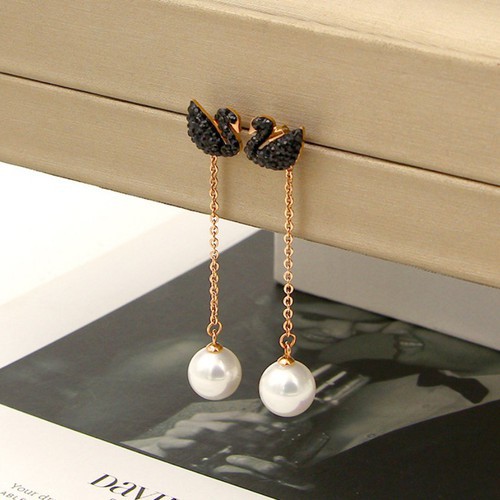 Bông Tai Thiên Nga Titan Ko Đen TT 3363