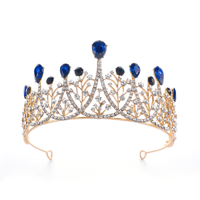 Cài Tóc Hình Vương Miện Đính Đá Phong Cách Vintage Dành Cho Cô Dâu