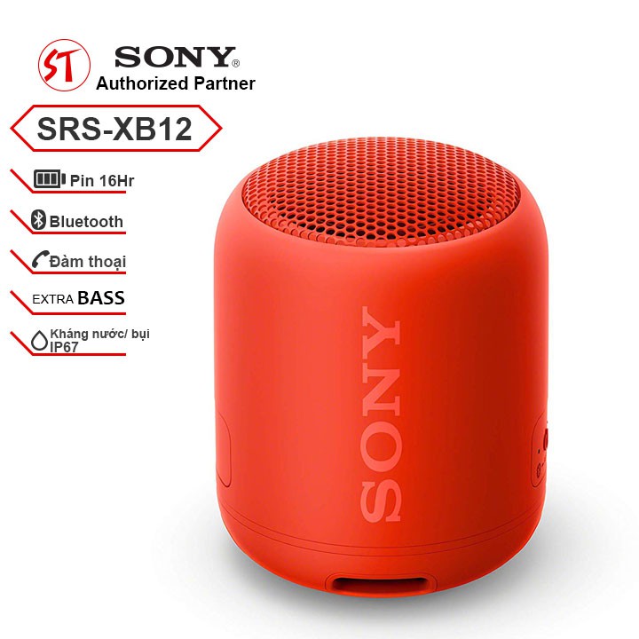 Loa di động Sony SRS-XB12 | Extra Bass | Bluetooth | IP67