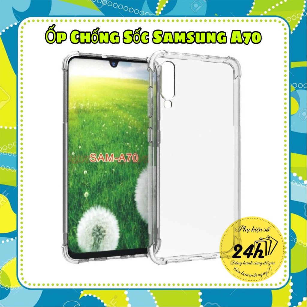 Ốp Dẻo Trong Chống Sốc 4 cạnh Cho Samsung A70 bảo vệ điện thoại tuyệt đối