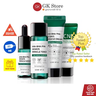 Bộ Kit 4 Sản Phẩm Dưỡng Da Làm Giảm Mụn - Some By Mi AHA-BHA-PHA 30 Days Miracle AC SOS Kit
