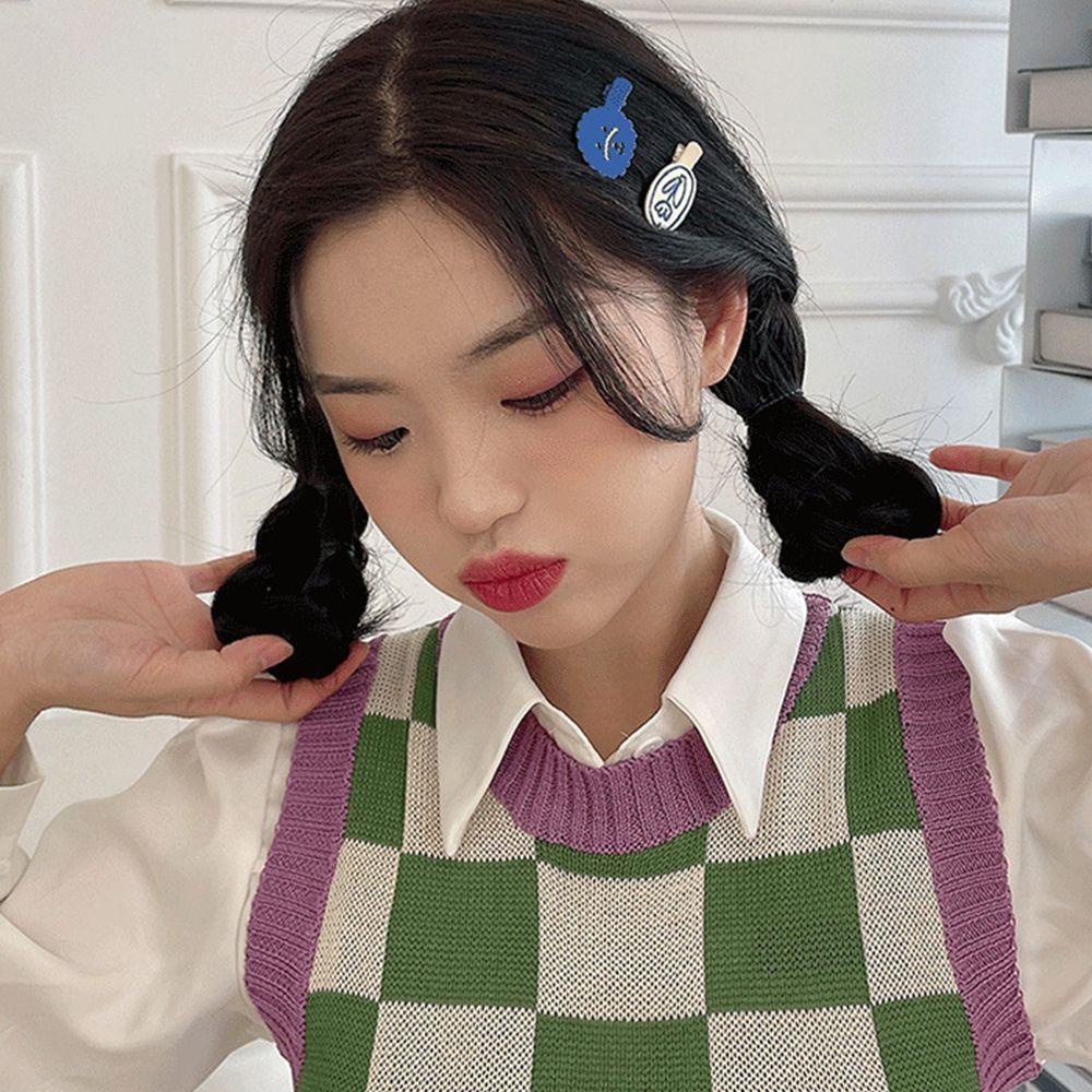 VANES1 Kẹp TóC HìNh Chú GấU Cherry Dễ Thương Cho Nữ