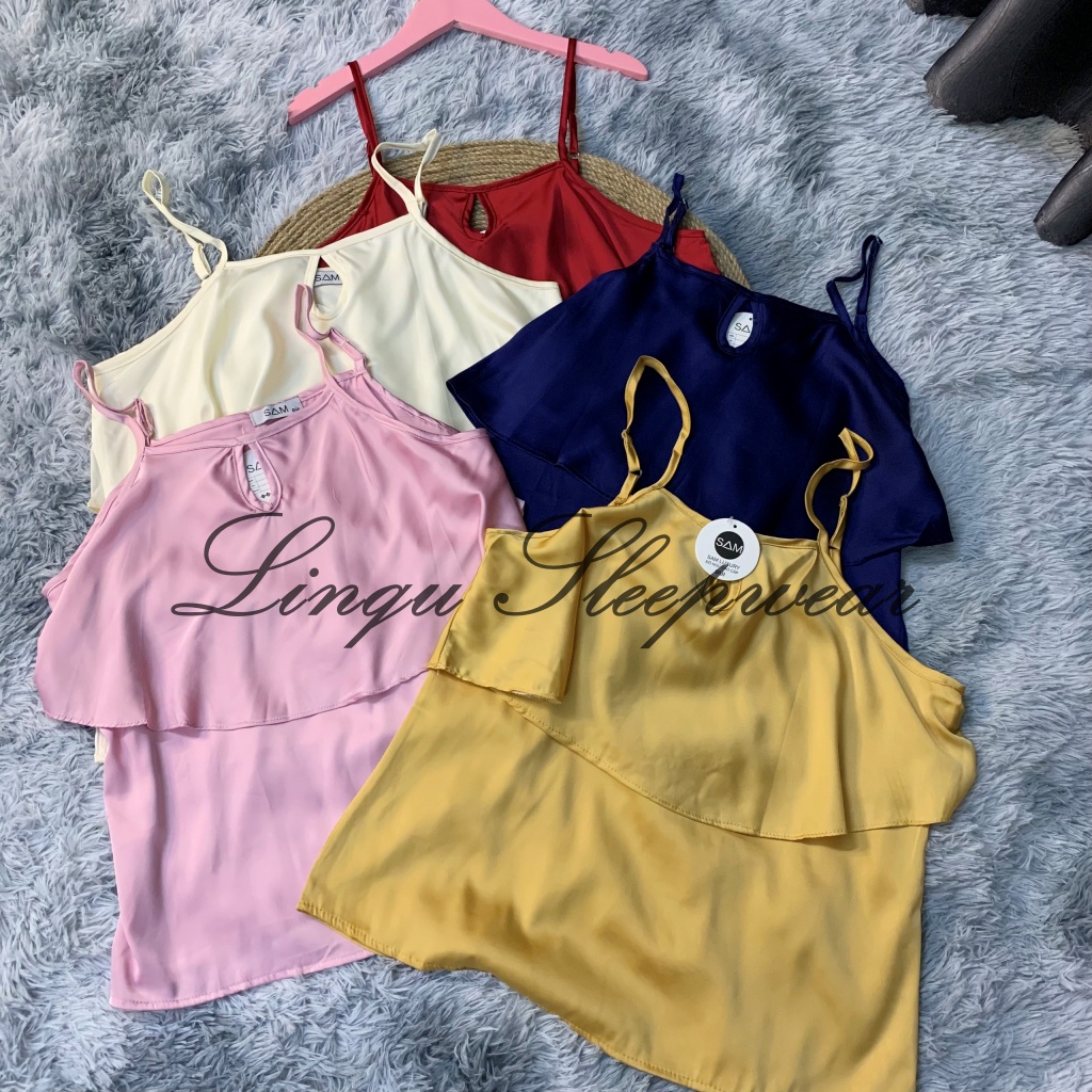 Đồ ngủ 2 dây sexy, đồ ngủ sexy chất latin thoáng mát Freesize - Linqu Sleepwear