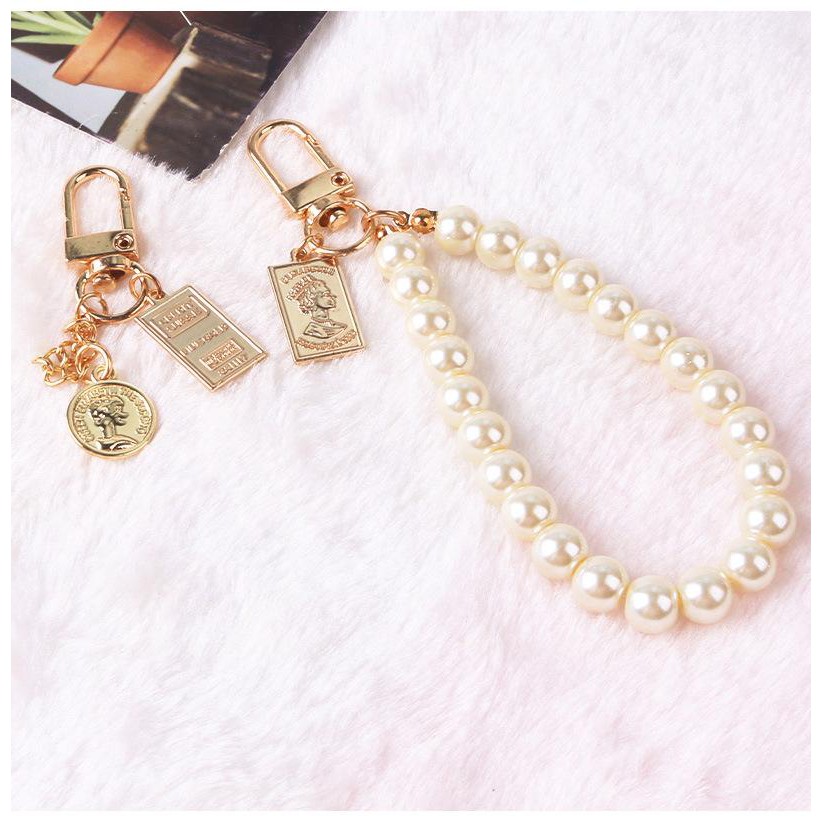 Dây treo túi xách hình vuông / tròn in chữ độc đáo phong cách Retro