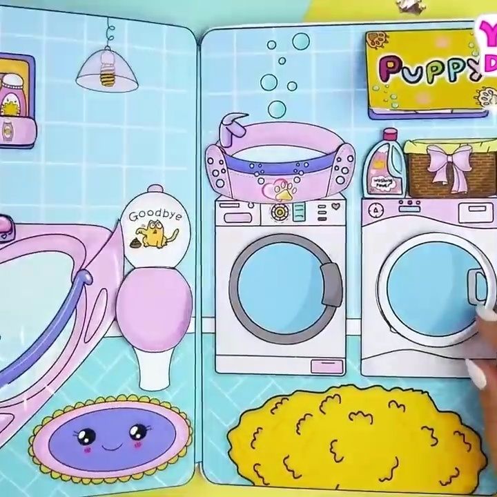Công chúa Ăn mặc Thay đổi quần áo Stickers Stereo Stickers Nhà búp bê mới  Búp bê Trang chủ thủ công DIY Đồ chơi tự chế Trò chơi sách yên tĩnh Bàn chơi vui nhộn