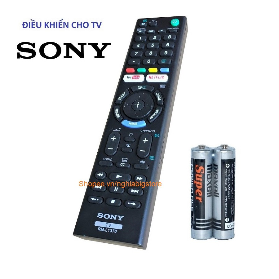 Remote Điều Khiển Tivi SONY, Internet Smart TV RM-L1370 Grade A Thay Thế RMT-TX300P, RMT-TX300E