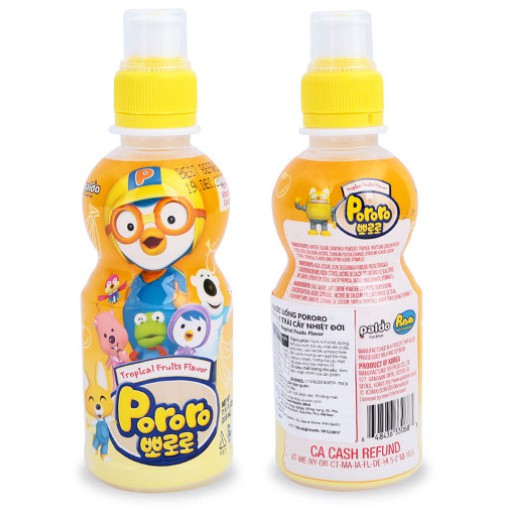 (Date 2022) Nước Pororo Hàn Quốc 235ml 5 vị: Dâu/Táo/Việt quất/Sữa/Trái cây nhiệt đới