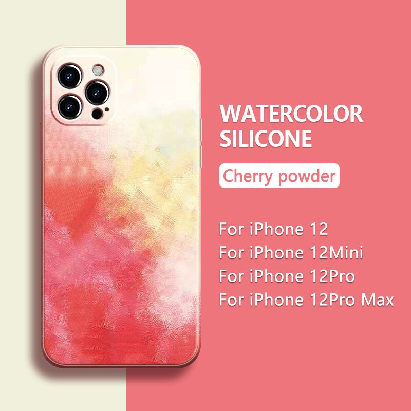 Ốp Lưng Silicone Mềm Chống Sốc Màu Nước Hình Máy Ảnh Cho Iphone 6s / 7 / 8 Plus / Xs Max / Xr / 11