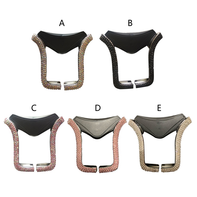 Giá Đỡ Điện Thoại Hình Chữ U Đính Đá Gắn Lỗ Thông Gió Xe Hơi SUV