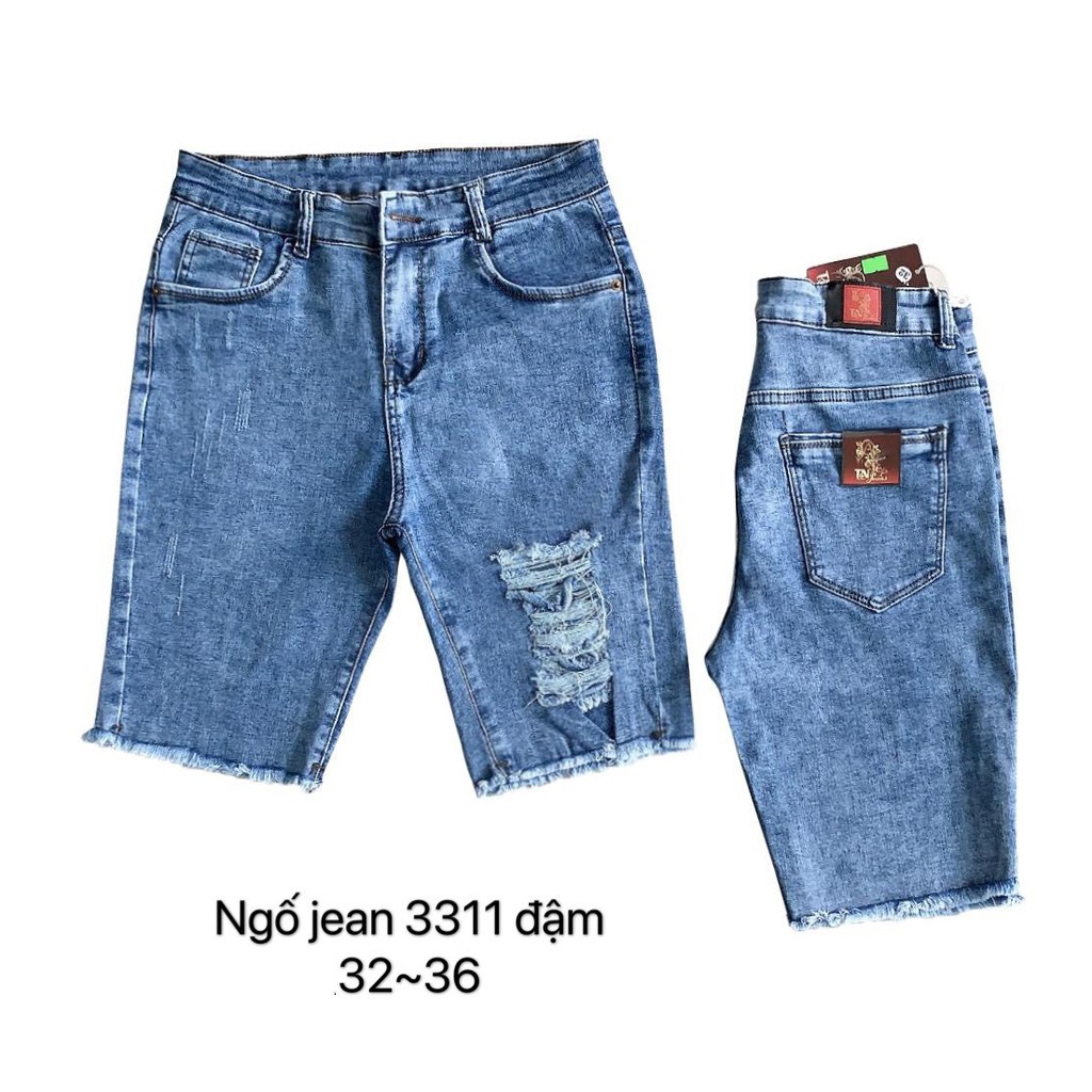 Ngố Jeans Đậm Rách Big Size