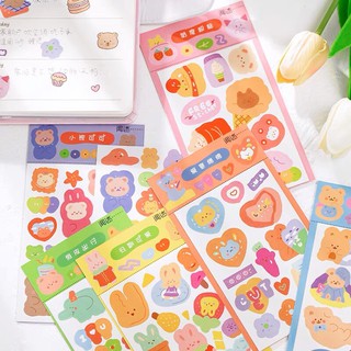 Sticker gấu nhiều màu sắc