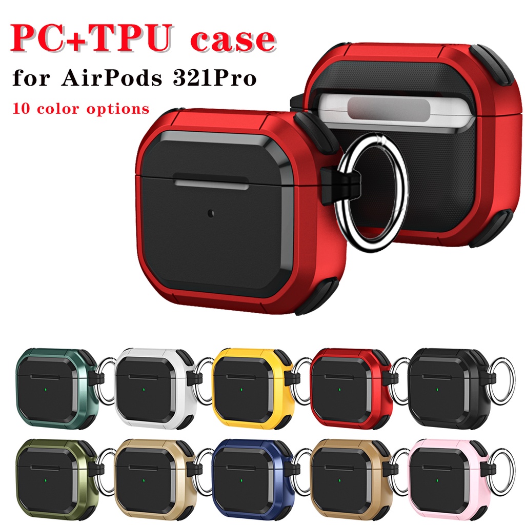 Vỏ Bảo Vệ Hộp Sạc Tai Nghe AirPods3 / 2Gen Bằng TPU / PC / Da Giả Lập Thể Phát Triển Tốt Hơn 2021