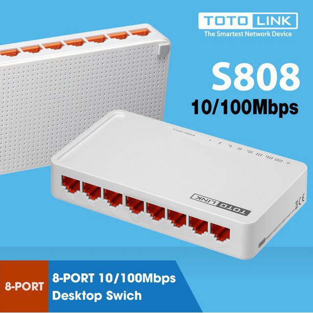 Bộ chia mạng Totolink S808 gồm 8 cổng 10/100 Mbs