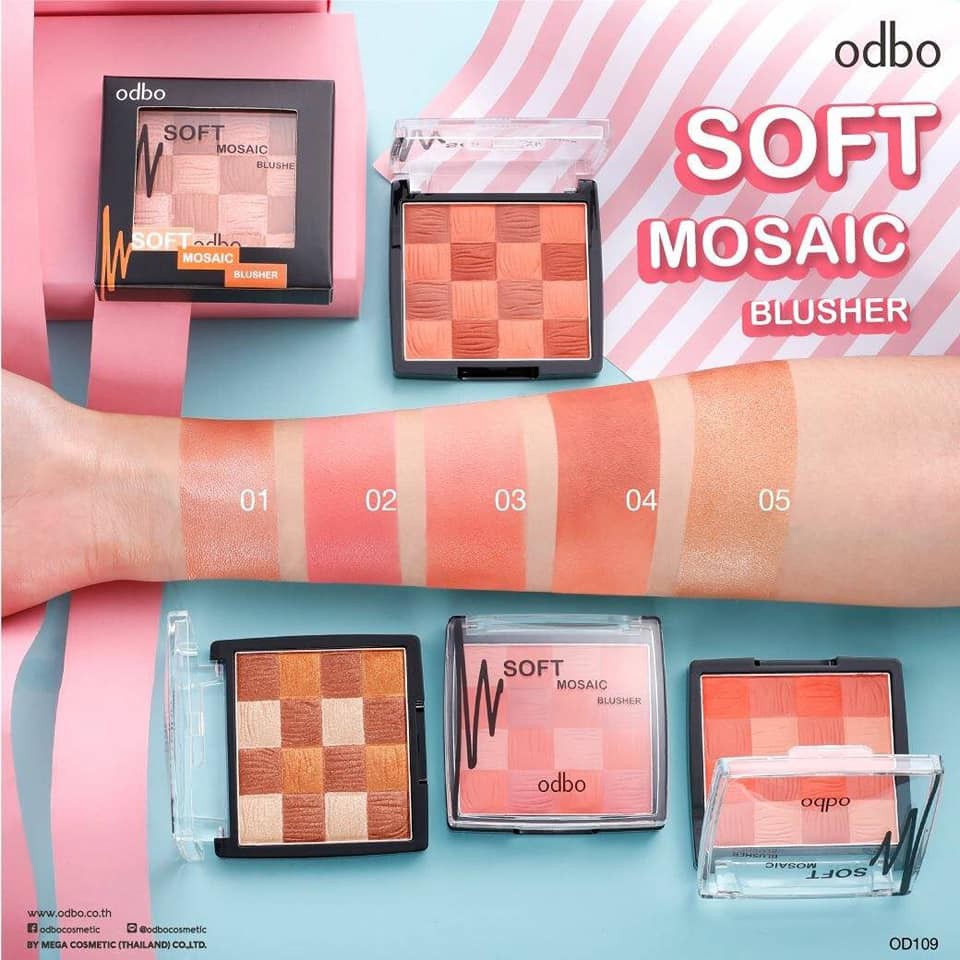 Má hồng Odbo Soft Mosaic Blusher OD109 #1