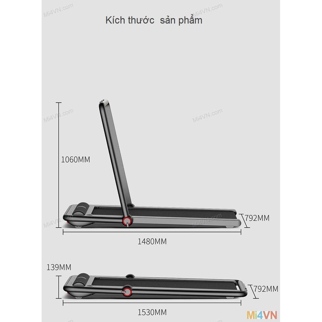 Máy Chạy Bộ Xiaomi Kingsmith K12 (Bản Quốc Tế), tốc độ 0.8 km/h đến 12km/h, gấp gọn, động cơ không chổi than êm ái