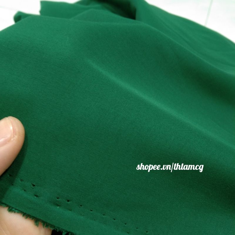 Vải Kate Xanh Lá May Đồ Blouse Đồng Phục Thẩm Mỹ Viện Spa Y Tá Phòng Mổ