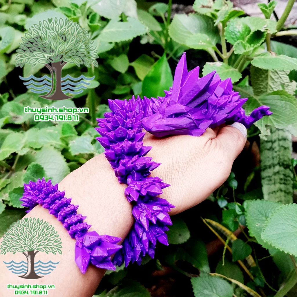 Mô Hình Rồng Crystal_rồng băng cử động khớp linh động bằng công nghệ in 3D trang trí nhà cửa, phong thủy